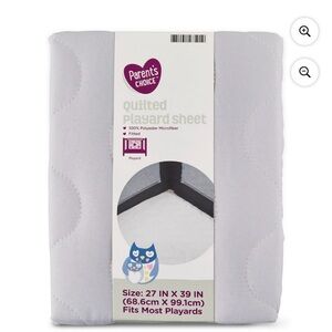 SOLD—Gray Quilted Playard/Pack N Play Sheet (27x39)